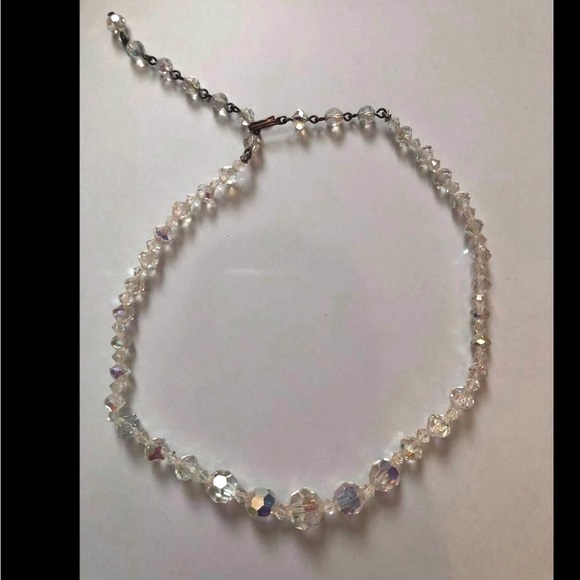 Vintage Aurora Borealis crystal chocker necklace - Picture 1 of 1